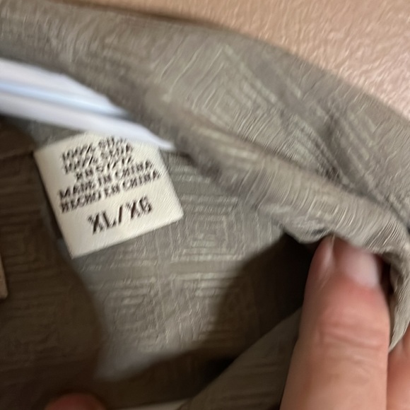 100% silk short sleeve dress shirt buttons pocket - Picture 4 of 4